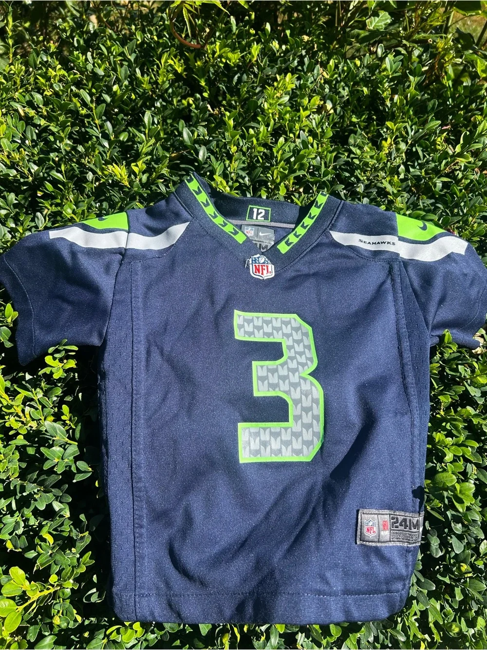 NFL Seattle Seahawks #3 Baby Boy’s Navy & Green Jersey Size 24M